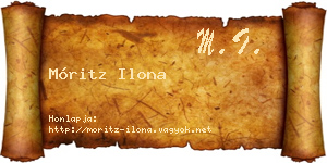 Móritz Ilona névjegykártya